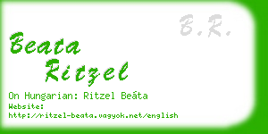 beata ritzel business card